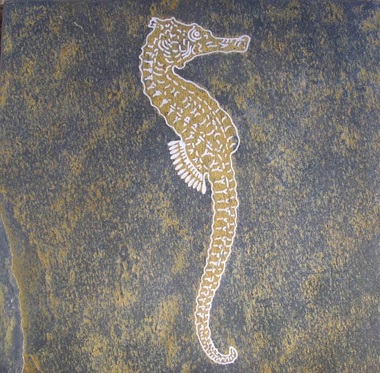 Sea Horse Engraving