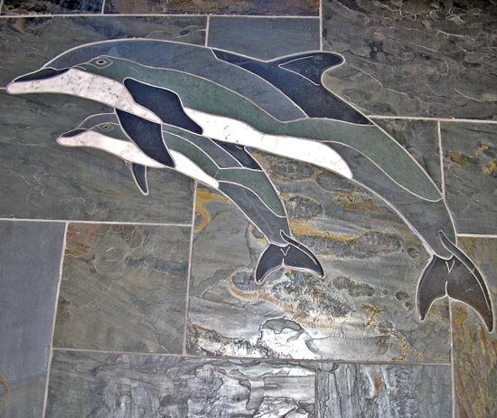 Dolphin Floor Mosaic